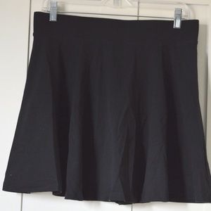 black skirt.